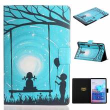 Coloured drawing Tablet Case For Samsung Galaxy Tab S6 T860 T865 SM-T860 SM-T865 10.5 inch 2019 Cover Funda Flip Stand Capa+pen 2024 - buy cheap