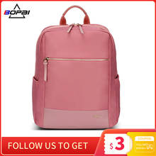 New Fashion Pink Women's Backpack Waterproof Female 14 Inch Laptop Backpacking Travel School Bags for Teenager Back Pack 2024 - buy cheap