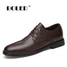 Zapatos Oxford de piel auténtica con patrón de cocodrilo para hombre, calzado Formal de vestir, para oficina y boda, talla grande 2024 - compra barato