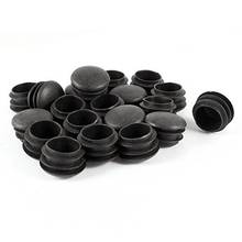 20 peças tampas de plástico preto 25mm de dia, tampas de cobertura, inserção de tubo redondo 2024 - compre barato