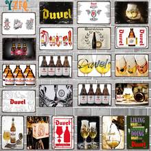 Placas de Metal Vintage de cerveza de Bélgica para pared, Bar, hogar, Pub, arte, cocina, decoración de café, 30x20cm, DU-9263B 2024 - compra barato