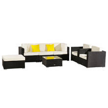 Комплект Мебели для патио из 7 видов, плетеный угловой диван из ПЭ ротанга, садовая мебель, комбинированный диван, садовый диван 2024 - купить недорого
