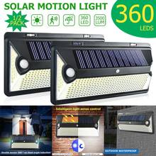 360/720 LED Solar Light Outdoor Sunlight Waterproof Street Exterior Wall Lamp PIR Motion Sensor Night Security Garden Lighting 2024 - buy cheap