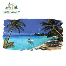 EARLFAMILY 13cm x 7cm RV Trailer Motorhome Camper Decal Funny Beach Tropical Scene Ocean Graphic Sticker 3D Styling 2024 - buy cheap