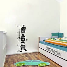Роботизированная высота детская комната Арт Деко игра плакат мультфильм милый винил гостиная настенные наклейки Съемный Настенный стикер для творчества # Z18 2024 - купить недорого