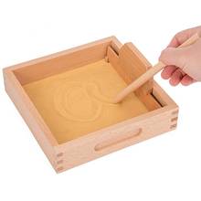 Baby Toy Montessori Language Toy Sand Tray Writing Abilty Yellow Sand Preschool Kindergarten Training Learning Toys for Children 2024 - buy cheap