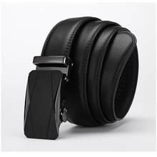 Cinturones lujosos de cuero con hebilla automática para Hombre, cinturones de traje de negocios de alta calidad, cinturón genuino para Hombre 2024 - compra barato