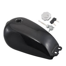 Stainless Steel Black Motorcycle 9L 2.4 Galllon Vintage Cafe Racer Gas Fuel Tank Oil Box For Suzuki GN 125 GN125 2024 - buy cheap