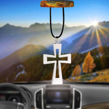 Car Pendant Ornaments Jesus Crucifix Cross Ring Charms Rearview Mirror Decoration Hanging Auto Interior Decor Accessories Gifts 2024 - buy cheap