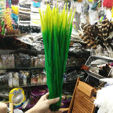 Plumas de faisanes de doble Color, hierba verde y amarillo, 16-18 pulgadas/40-45cm, decoración multiusos, venta al por mayor, 50 Uds. 2024 - compra barato