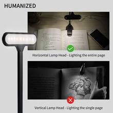 Rechargeable LED USB Book Light Reading Light Flexible Book Lamp Dimmer Clip Table Desk Lamp Portable Clip Light 2024 - buy cheap