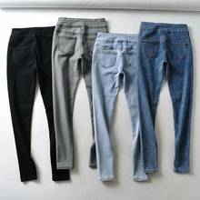 Jeans For Women Skinny High Waist buttons Blue Slim Stretch Pencil Pants Jeans Woman gray Denim Pants Feminina 2024 - buy cheap