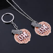 Stranger Things Waffles Pendant Necklace Letter Logo Handstamped Alphabet Light Wall Monster Charms Choker Necklace  Jewelry 2024 - buy cheap