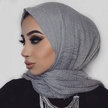 Горячая Распродажа, женский шарф, простой хиджаб, хлопковый шарф с бахромой, мягкий однотонный шарф, женские шали, большая накидка, женские головные шарфы, 40 цветов 2024 - купить недорого