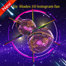 1532 pcs LED bars NEW 2021 six Blades 85cm wifi smart app holographic advertising display projector 3d hologram led fan 2024 - buy cheap