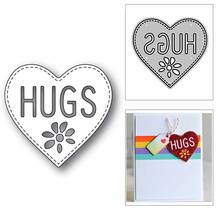 New Stitched Heart Hugs Daisy 2020 Metal Cutting Dies for DIY Scrapbooking and Card Making Decorative Embossing Craft No Stamps 2024 - buy cheap