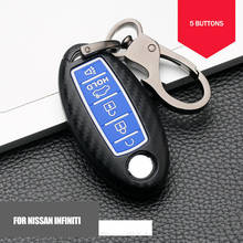 Брелок для автомобильного ключа из АБС-пластика с 5 кнопками, чехол для Nissan Rouge Pathfinder Maxima Altima SENTRA, аксессуары для Infiniti Q50 Q60 2024 - купить недорого