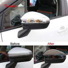 Tonlinker Exterior Car Rear view Mirror Cover sticker For Citroen C3 AIRCORSS 2017-19 Car Styling 2 PCS ABS Chrome Cover sticker 2024 - buy cheap