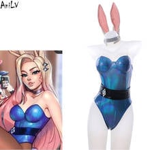 AniLV Anime the Nine Tailed Fox Ahri Bodysuit Swimsuit Costume Bunny Girl Swimwear Uniform Pool Party Cosplay 2024 - buy cheap