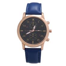 2019 Reloj модные военные кварцевые мужские часы с большим циферблатом, кожаные спортивные часы, Классические наручные часы Relogio Masculino # D 2024 - купить недорого