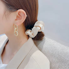 New Vintage Golden Hoop Earrings for Women Female 2021 Trendy Korean Metal Unusual Geometric Round Drop Earring Trendy Jewelry 2024 - buy cheap