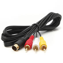 Cable AV de Audio y vídeo para Sega Saturn A/V, duradero, dorado, 1,8 M, 6 pies, Cable de conexión RCA 2024 - compra barato