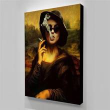 Art house on the wall, smoking women, decorated with high-definition high-definition paintings, interesting modular picture post 2024 - buy cheap