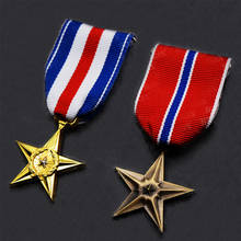 US United States Silver Star Medal Military Badge Copper Star Badges Insignia Brooch Pin 2024 - buy cheap
