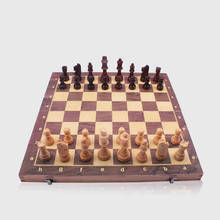 Juego de ajedrez magnético INTERNACIONAL DE 4 reinas, juego de ajedrez de madera, piezas de ajedrez de madera plegable, juguete de regalo I157 2024 - compra barato