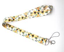 New  cartoon sunflower  Neck Strap Lanyards  Badge Holder Rope Pendant Key Chain Accessorie 2024 - buy cheap