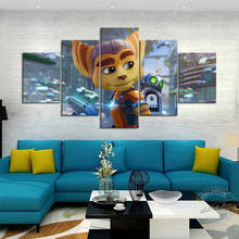 Trinquete sin marco y Clank Rift Apart, póster de videojuego, lienzo artístico, imagen de pared para sala de estar y sala de juegos, decoración, regalo de cumpleaños 2024 - compra barato