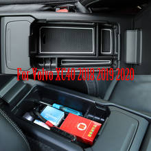 Для Volvo XC40 2018 2019 2020 ABS Авто центральный подлокотник коробка для хранения предмет коробка для хранения аксессуары для украшения интерьера автомобиля 2024 - купить недорого