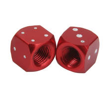 2x Red Dice Style Tire Wheel Valve Stems Caps For Universal Motor Car Truck 2024 - buy cheap