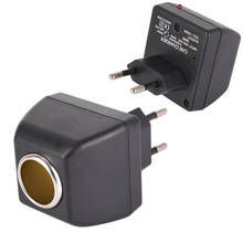 Tomada de parede de 90v-220v para 12v dc, adaptador de carregador para acendedor de cigarro 2024 - compre barato