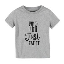 Just Eat It Print Kids tshirt Boy Girl shirt Children Toddler Clothes Funny Street Top Tees CZ-164 2024 - buy cheap
