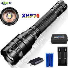 80000Lumens Light xhp70.2 most powerful led flashlight Zoom Waterproof xhp50 Torch 2*18650 Rechargeable battery For hunting lamp 2024 - compre barato