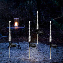 Meteoro chuveiro chuva luz 24led solar powered queda de chuva gota natal luzes da corda jardim corredor decoração lâmpada do gramado 1 pçs 2 pçs