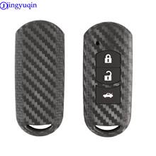 jingyuqin 4b Carbon Silicone Remote Folding Key Case Cover For MAZDA 2 3 5 6 CX-3 CX-5 CX-7 CX-9 Speed Miata MX5 2024 - buy cheap