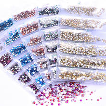 2028 Mixed Sizes Colorful Non Hot Fix Rhinestone Flatback Glass стразы Non Hotfix Rhinestones Nail Art Decorations B3579 2024 - buy cheap