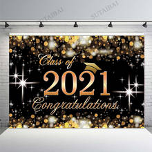 Glitter Bokeh Spots Photography Backdrops Class of 2021 Graduation Party Photo Background Vinyl Congrats Grad Prom Decor Banner 2024 - buy cheap