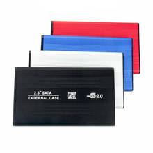 Carcasa de HDD de 2,5 pulgadas, carcasa externa USB 2,0, SATA, SSD, carcasa de disco duro móvil, caja de disco duro externo 2024 - compra barato