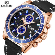 Часы MEGIR Мужские кварцевые, водонепроницаемые, спортивные, с хронографом 2022 - купить недорого