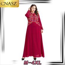 Мусульманское платье, модное, для Ближнего Востока, большой размер, женские, Дубай, Турция, с вышитым бантом, повседневное 2024 - купить недорого