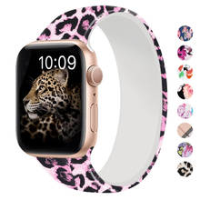 Solo Loop ремешок для Apple watch 5 4 3 SE 6 эластичный силиконовый ремень браслет Apple Watch Band 40 мм 44 мм iwatch band 38 мм 42 мм 2024 - купить недорого