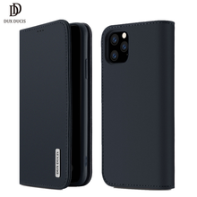 Funda de cuero genuino con tapa de lujo para Apple iphone 11 Pro Max, carcasa con ranura para tarjeta y soporte, para iphone 11 2024 - compra barato