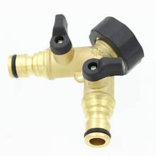 3/4  Brass 2 Way Valve Splitter Hose Pipe Tap Connectors for Garden Irrigation 2 Way Hose Pipe Splitter 2024 - buy cheap