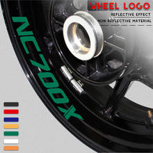 Motorcycle sticker waterproof decorative wheel stripe logo with reflective MOTO inner ring decal for HONDA NC700X nc 700x 2024 - buy cheap