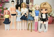 5 пара/лот, носки для куклы Blythe, носки для куклы Барби, кукольный домик, хлопковые носки средней длины для 1/6 BJD, аксессуары для куклы, детские игрушки 2024 - купить недорого
