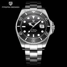 Мужские черные часы 2020 PAGANI дизайнерский бренд дайвер автоматические механические мужские водонепроницаемые спортивные мужские сапфировые наручные часы 2024 - купить недорого
