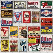 Motor Oil Garage Tin  Sign  Shabby Chic Plaque Metal Vintage Wall Bar Garage Home Art Gas Station Decor   30X20CM DU-4231A 2024 - buy cheap